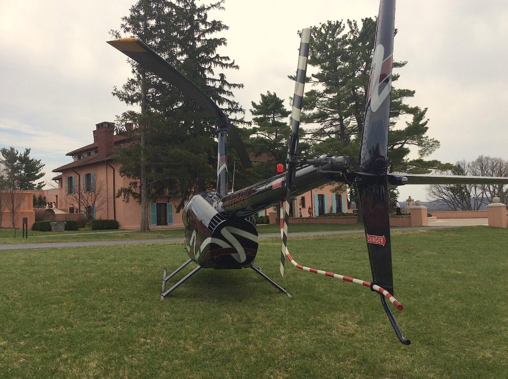 Helicopter on Glenmere's Grounds