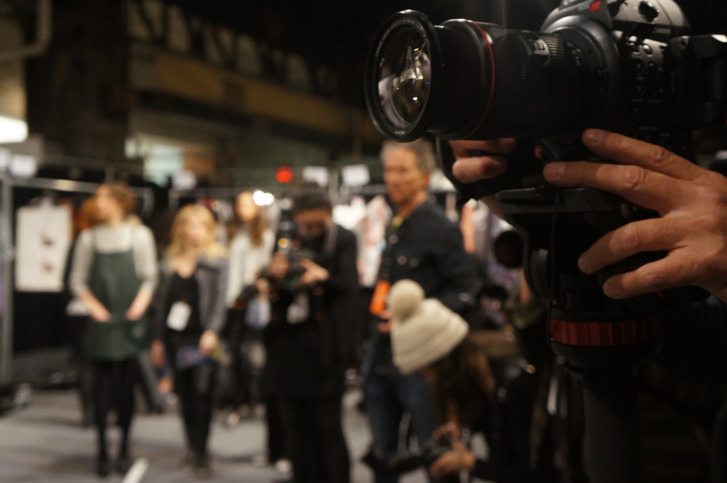 Backstage at Fashion Week