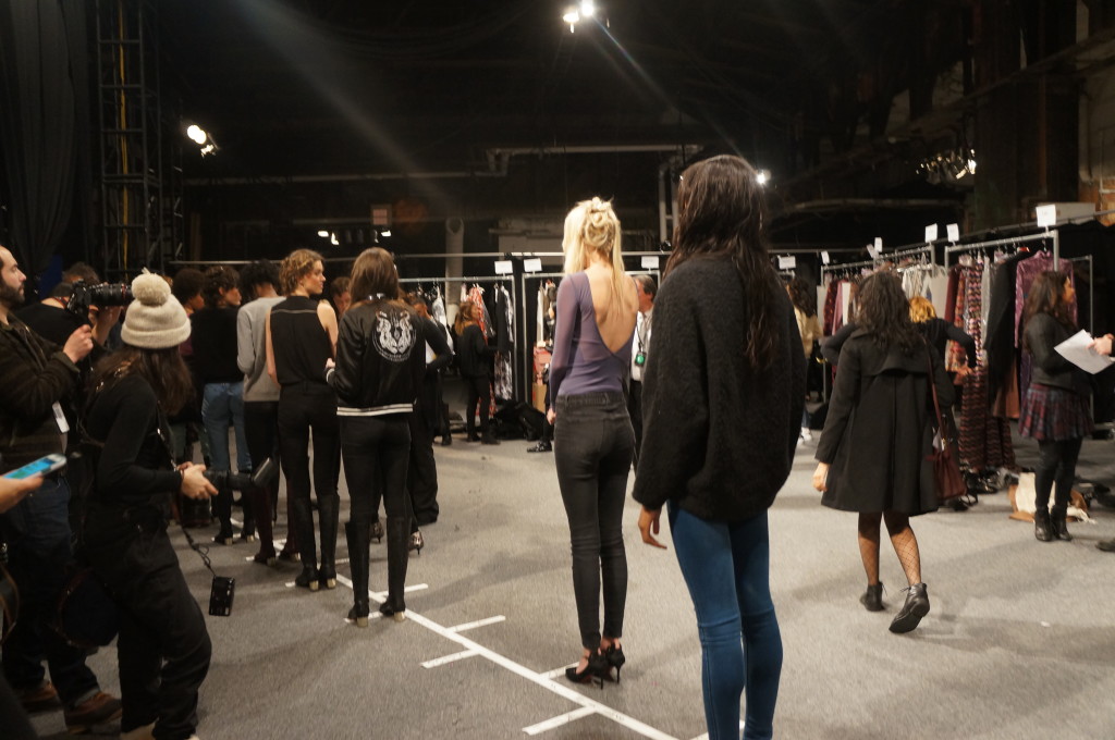 Models Backstage at Fashion Week