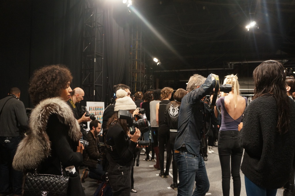 Press and Media Backstage at Fashion Week