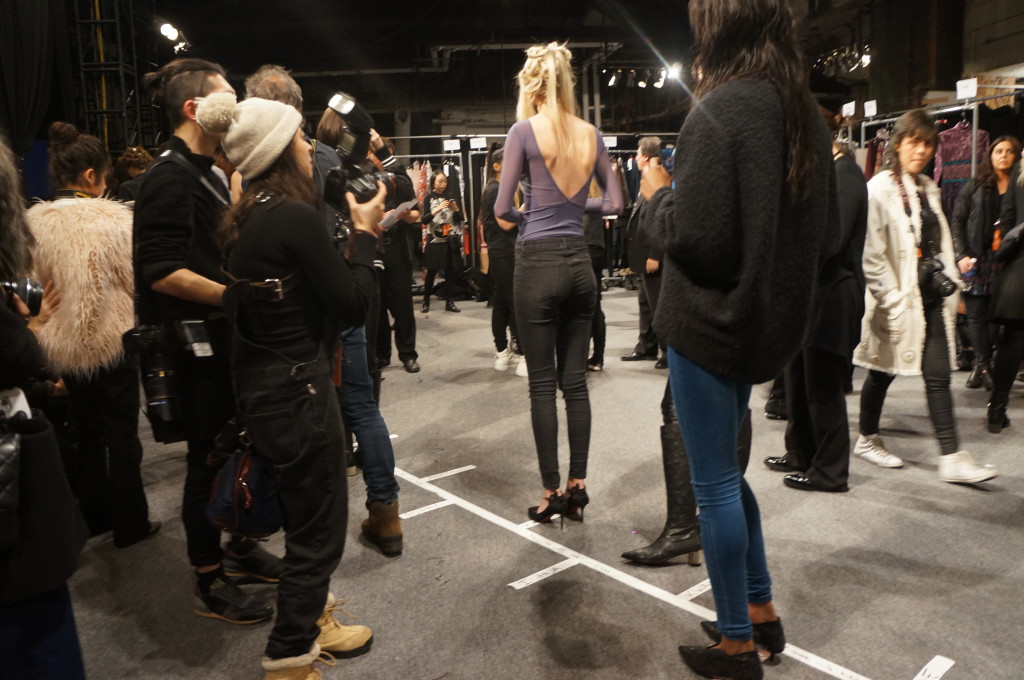 Models Backstage at Fashion Week