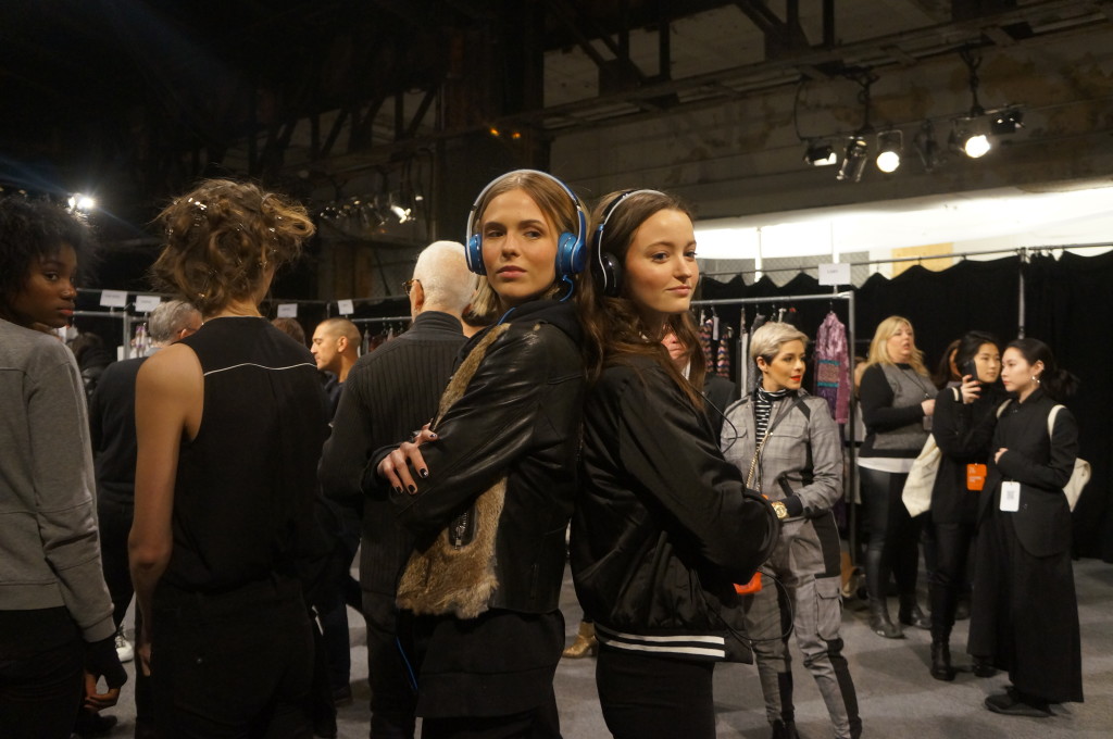 Models Backstage at Fashion Week