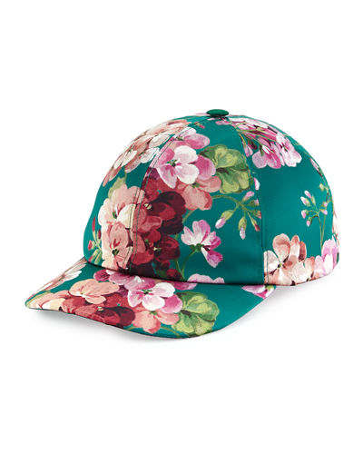 Gucci Floral Satin Baseball Cap