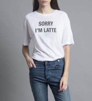 Sorry I'm Latte Oversized Tee from Nylon