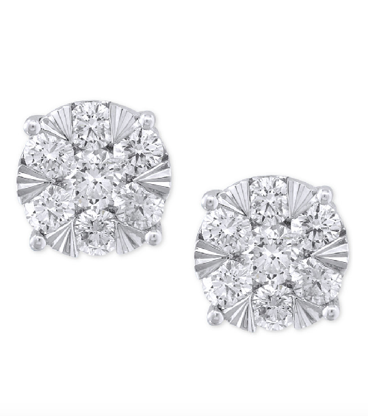 EFFY® Diamond Stud Earrings (1-5/8 ct. t.w.) in 14k White Gold