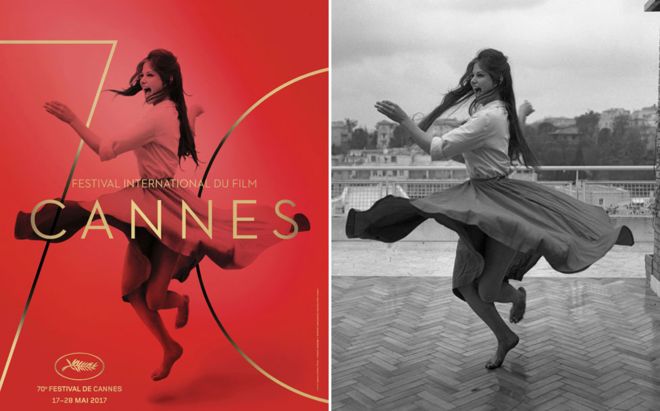 Left: 70th Festival de Cannes Image Right: Original 1959 image; Image by BBC news