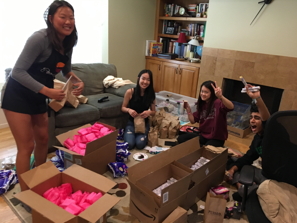 Packing care packages; image by Sunnyvale PERIOD chapter