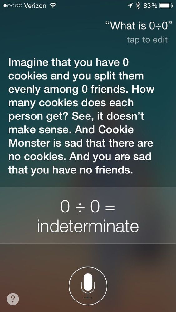 Siri solving math problems via BuzzFeed