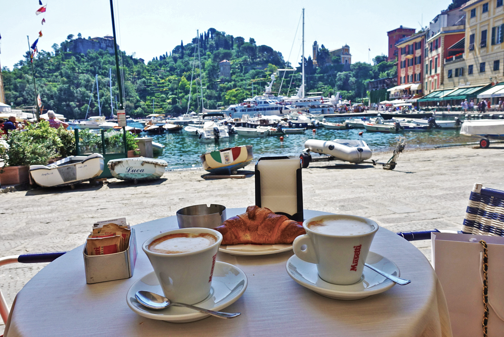 Portofino Cappuccino overlooking the harbour