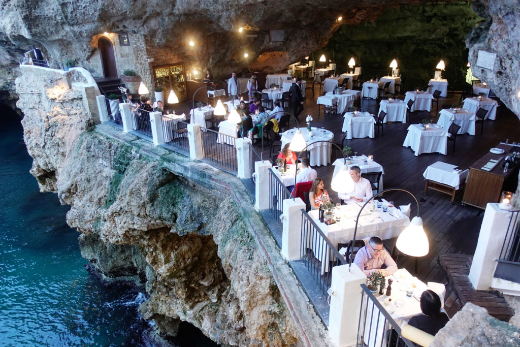 Puglia, Dining in a cave, Grotta Palazzese 