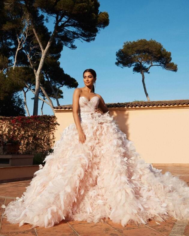 Pooja Hegde wears Maison Geyanna Youness at Cannes Film Festival